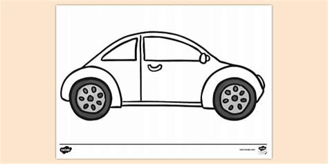 Cartoon Car Colouring Page | Colouring Pages (teacher made)