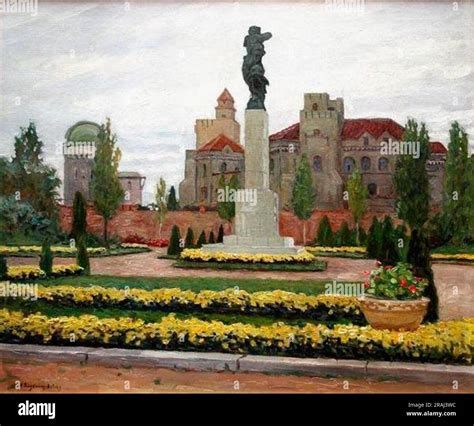Cityscape 1930 by Nikolay Bogdanov-Belsky Stock Photo - Alamy