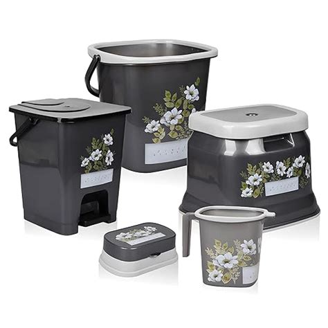 Kuber Industries Bathroom Set | Plastic Bathroom Combo Set | Bucket ...