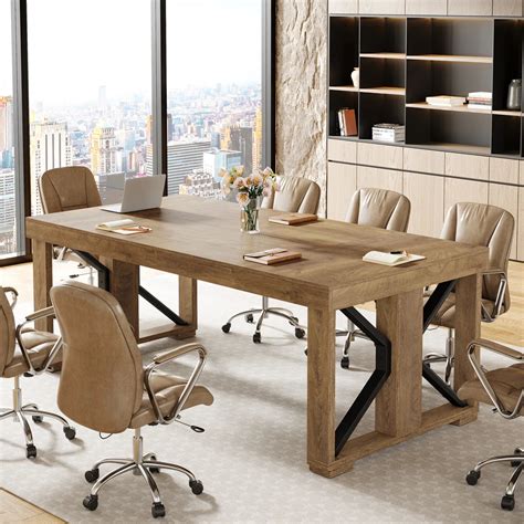 70.86" Rectangular Conference Table For 6-8, Large Business Seminar ...