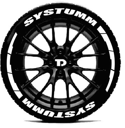 TYRE DÉCOR Customized Permanent Rubber 3D Tyre Stickers for Car Tyre ...