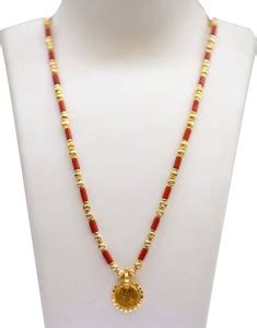 Princy Enterprise Princy Enterprise RED Lakshmi Motif Gold Plated ...