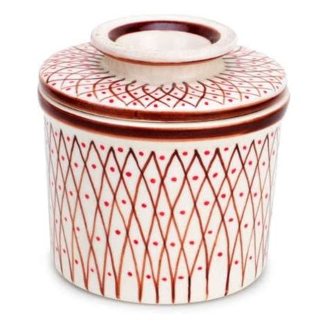 Buy SilverBoons Elegant Ceramic Butter Pot Container | Ceramic Butter ...