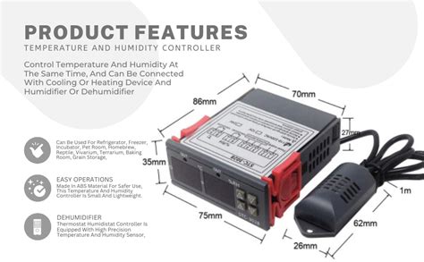 Real Instruments Digital LED Display Temperature & Humidity Controller ...
