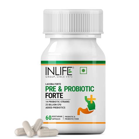 INLIFE Prebiotic and Probiotics Forte Supplement for Men & Women 25 ...