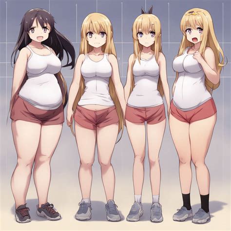 Anime girls weight gain by ekrembeyaah on DeviantArt