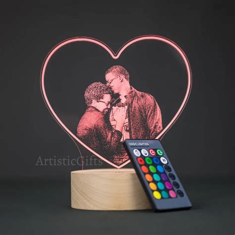 Light Up Heart Photo Lamp – Artistic Gifts
