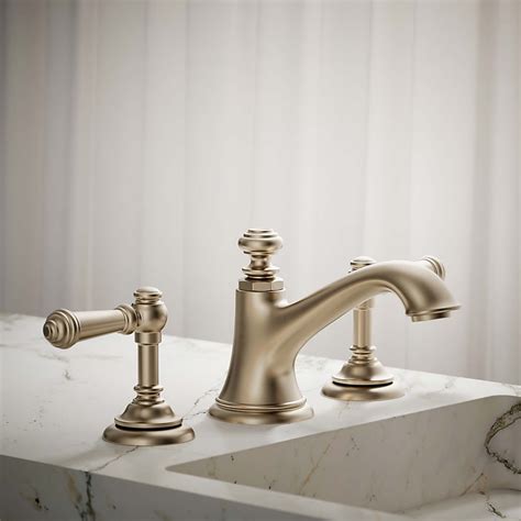 KOHLER Artifacts Vibrant Brushed Bronze Widespread WaterSense Touch-on ...