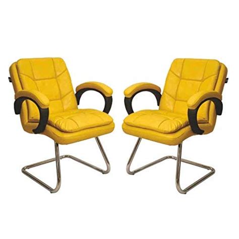 Furniture Galiara High Living Brown Mid-Back Visitor Office Chair ...