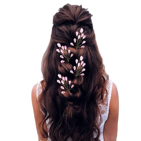 Buy Hair Flare Leaf Designed Pearl and Beads Artificial Hair Pin For ...