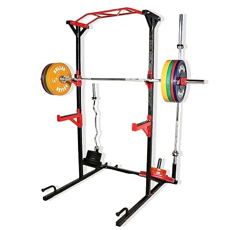 BULLAR Power Squat Rack Heavy-Duty Adjustable Frame, Power Cages for ...