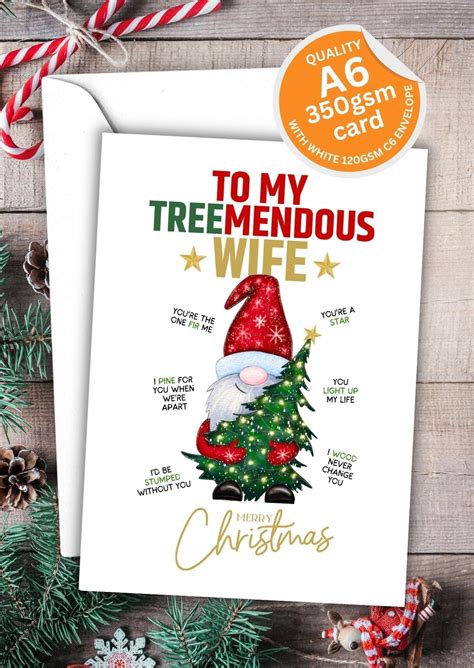 Wife Christmas Card Funny Wife Christmas Card Best Wife Christmas Card ...