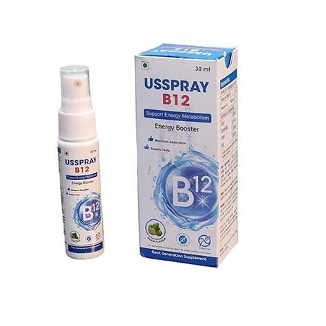 USS PHARMACEUTICALS Usspray B12 | Vitamin B12 Oral Liquid Spray | 30Ml ...