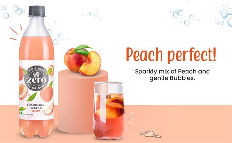 Paper Boat Peach Sparkling Water, Pack of 6, 600ml Each | Carbonated ...