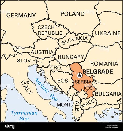 Belgrade serbia maps cartography geography hi-res stock photography and images - Alamy