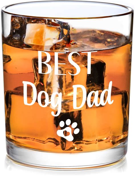 Amazon.com | Futtumy Dog Dad Gifts for Men, Best Dog Dad Whiskey Glass ...