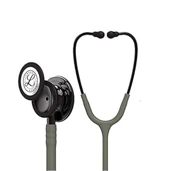 Littmann 3 m Classic 3 Stethoscope, Smoke-Finish, Dark Olive Green Tube ...