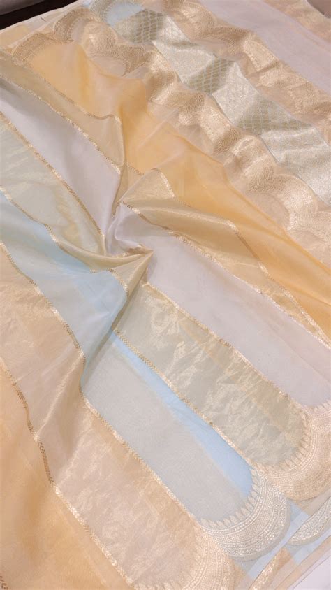 Pure Kora Tissue Rangkaat Saree – Hikayat Banaras