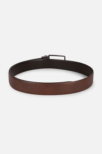 Buy Men Brown Textured Formal Belt Online - 39671723 | Van Heusen