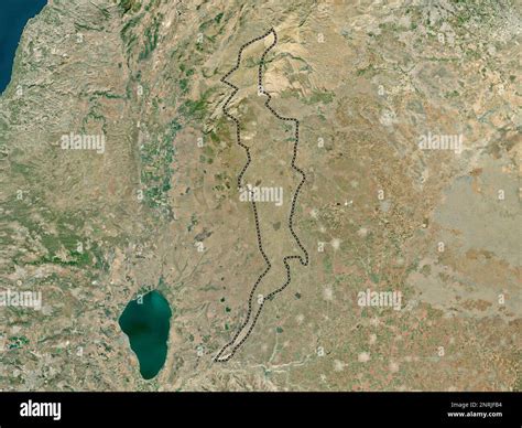 Quneitra, province of Syria. High resolution satellite map Stock Photo ...