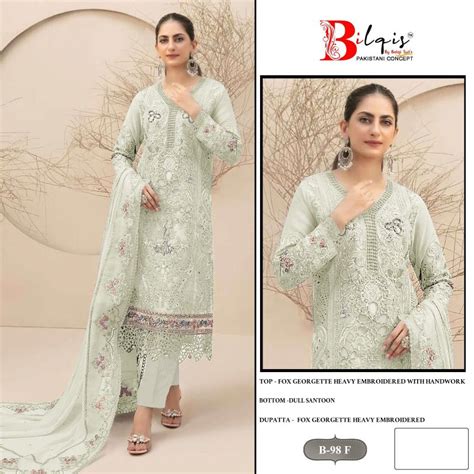 Bilqis B 98 E To H Georgette Pakistani Salwar Kameez Collection