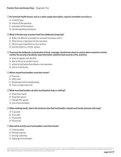 Image result for ServSafe Answer Key