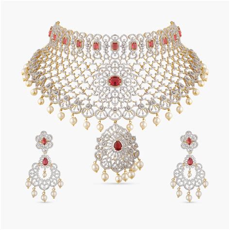 Buy Aruni Nakshatra CZ Bridal Choker Set | Tarinika – Tarinika India