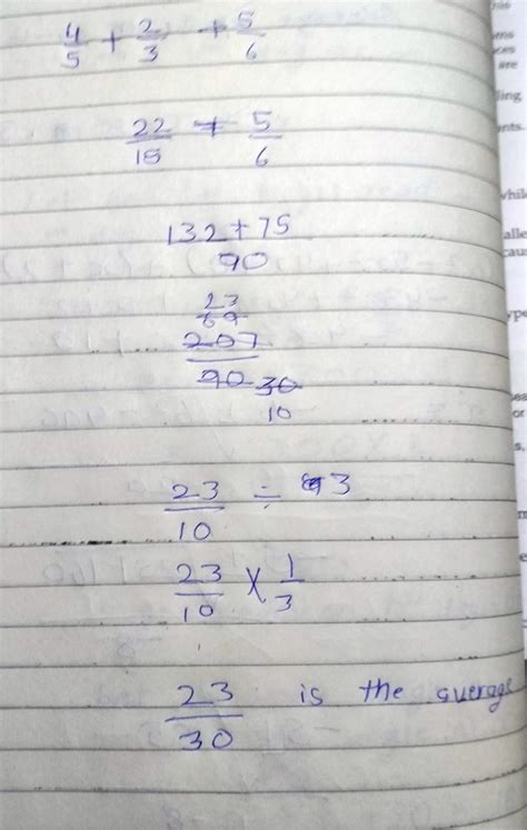 Find the average of the rational numbers 4/5,2/3,5/6 - Brainly.in