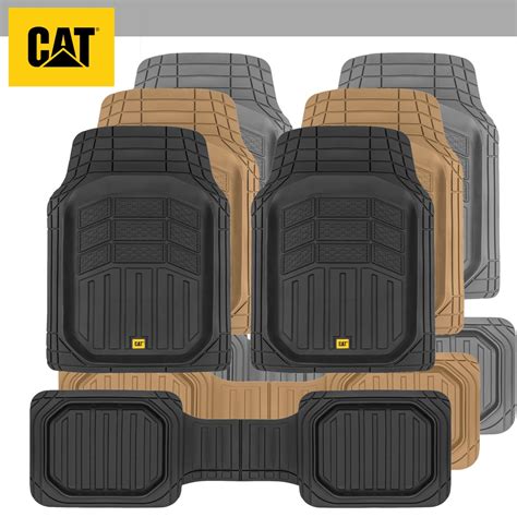 Caterpillar 3PC All Weather Truck Line Floor Mats Set Heavy Duty Large ...