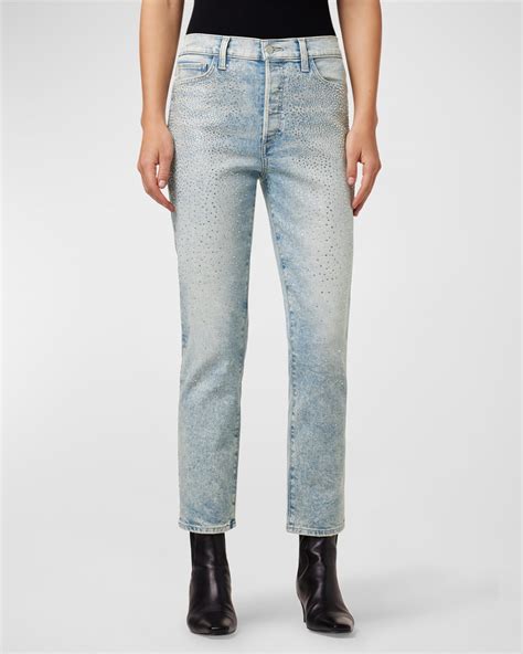 Joe's Jeans The Luna Ankle Coated High Rise Straight Jeans | Neiman Marcus