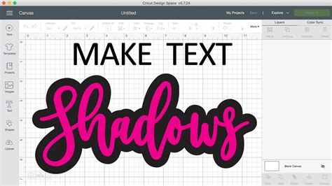 Image result for Cricut Design Space Text Tutorial Shadow