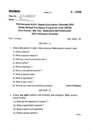 Entrepreneurship Development Previous Question Paper BM 1441 E-3563 ...