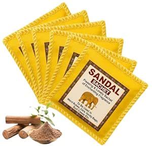 Mysore Sandalwood Fragrance Sachets (6 Pack) | Natural Sandalwood ...
