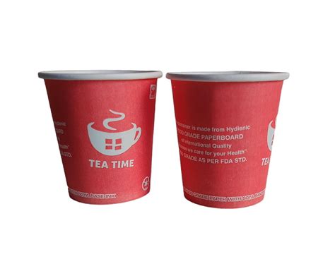 K Paper Cups (110ml- Red) Tea/Coffee Cups, Disposable Paper Cups (100 ...