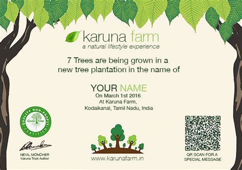 KARUNA DHAM - TREE PLANTATION DONATION