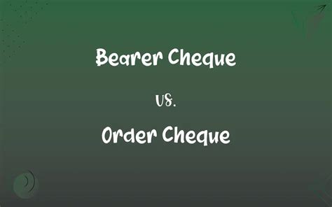 Image result for Bearer Cheque Example