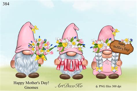 Happy Mother's Day Gnomes- Graphic by ArtDekoCo · Creative Fabrica