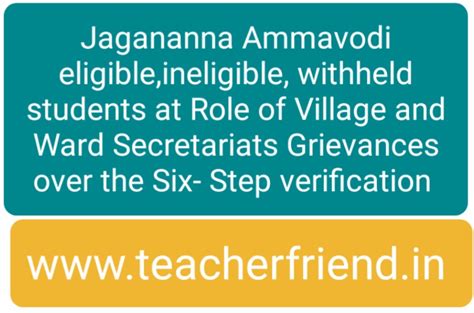 Jagananna Ammavodi eligible,ineligible, withheld students at Role of ...