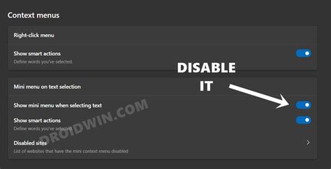 Image result for Show Mini Menu When Selecting Text