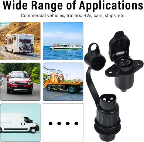 Buy NA 2 Pack 3 Pin Plug and Socket, 3 Pin Plug Socket, Din 9680 ...