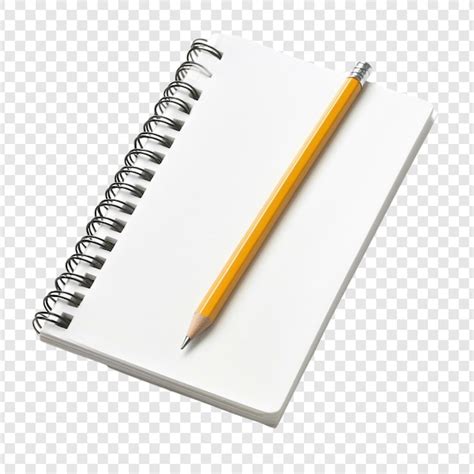 Free PSD | Blank Spiral Notebook and Pencil Ready to Write