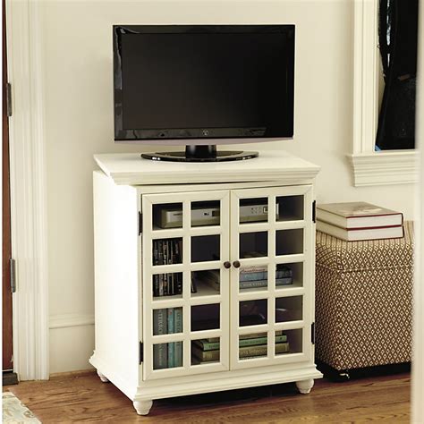 Devon Swivel Media Cabinet - Petite Media Armoire - Swivel Top Media ...