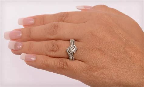 Diamond Bypass Ring | Groupon Goods