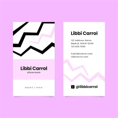 Visitenkarte mit verzerrten Zeilen | Kostenlose Vektor