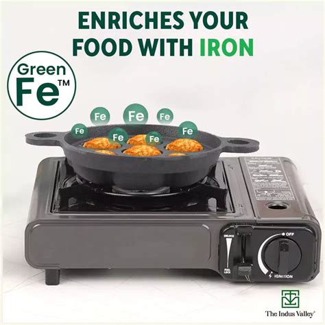 CASTrong Cast Iron Paniyaram/Appe Pan, 7 Pit, Pre-seasoned, Toxin-free ...