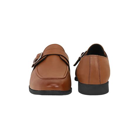 Tan Color Monk Strap Shoes in India - SeeandWear
