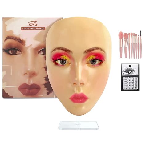 TICHEROMU Makeup Practice Face Board, 3D Realistic Pad with India | Ubuy
