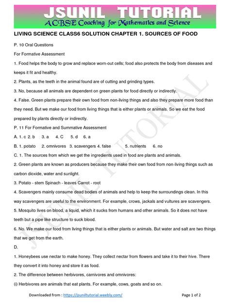 Science Class 6 1 Lesson Answer 的图像结果