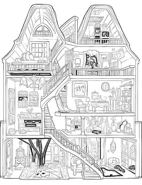 Printable Coloring Pages Haunted House [2025]