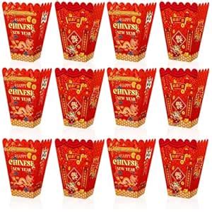 Acewen 12Pcs 2024 Chinese Dragon New Year Treat Boxes Year of Dragon ...